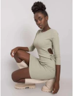 Dámske šaty LK SK 508687.17P pistácie - Lakerta