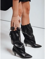 Dámské kozačky s svrškem černé Dstreet model 21992958 - FashionStreet