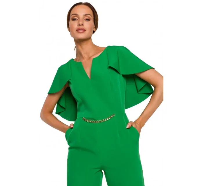 M670 Kombinéza s volánikmi - čierna