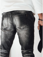 Pánske čierne džínsové tepláky Dstreet UX4253
