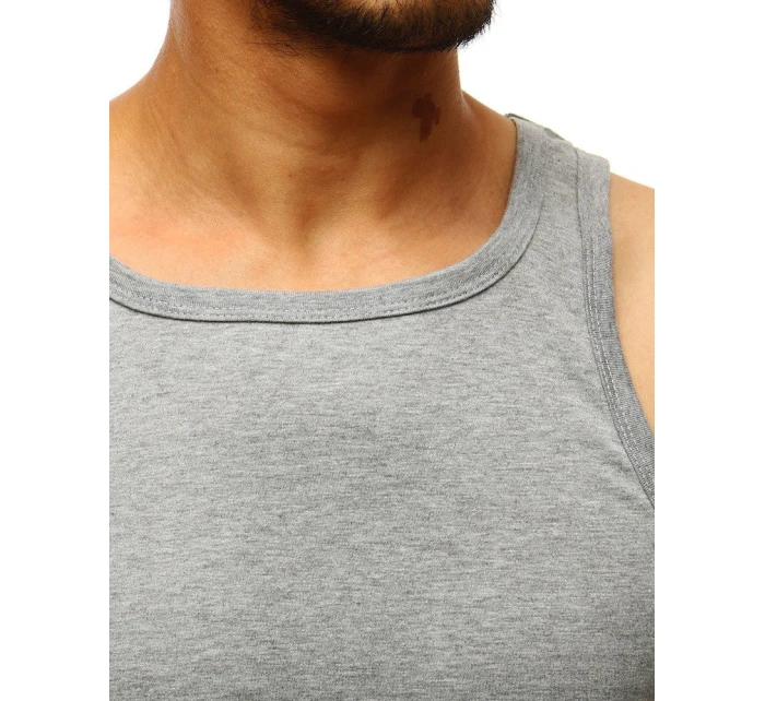 Pánské tílko bez potisku šedé model 21962221 - Dstreet