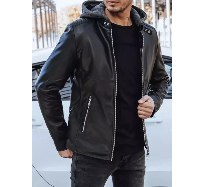 Pánská kožená bunda černá Dstreet model 21966463 - FashionStreet