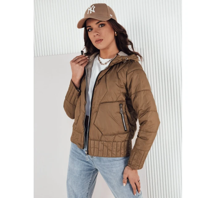 Dámská přechodová bunda hnědá Dstreet model 21974216 - FashionStreet Dámská přechodová bunda hnědá Dstreet model 21974216 - FashionStreet