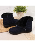 Nepremokavé snehové topánky na zips NEWS W EVE181B navy blue