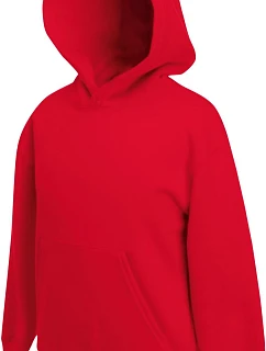 Fruit of the Loom Classic Kids Hooded Sweat Detská mikina s kapucňou 16.2043 červená