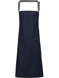 Premier PR 134 Džínsová zástera s náprsenkou „District“ 39.0134 indigo denim