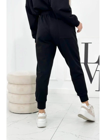 Set 2dielna mikina + nohavice Čierna