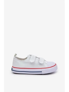 Trampki Dziecięce Na Rzepy Big Star OO374009 Białe