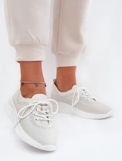 Dámské Kožené Sportovní Boty model 21691334 Bílé - VINCEZA