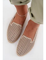 Dámske perforované čižmy RMR1628-23 beige - Jezzi