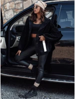 NANCY dámska alpaková bunda s kapucňou čierna FashionStreet NY0693
