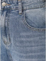 Dámske baggy džínsy s vysokým pásom modré FashionStreet UY2927 Dámske baggy džínsy s vysokým pásom modré FashionStreet UY2927