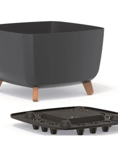 GRACIA SQUARE 24x24CM ANTHRACITE DIETARY POND