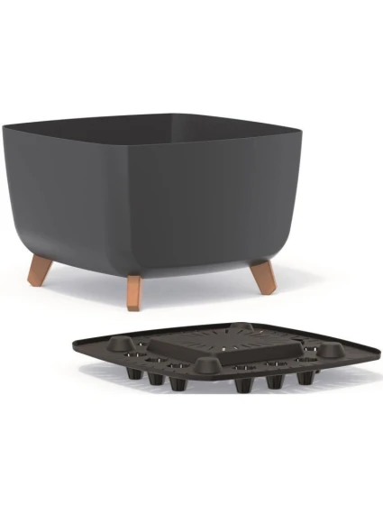 GRACIA SQUARE 24x24CM ANTHRACITE DIETARY POND