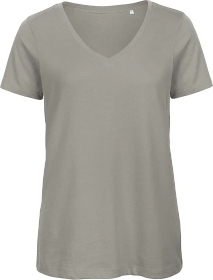 B&C Inspire V T /women_° Dámske tričko s výstrihom do V 01.TW45 svetlošedé