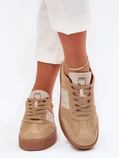 Zamszowe Sneakersy Damskie Daniel Lopez Just Dare SS2D4022 Beżowe