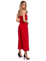 M571 Kombinéza bez ramienok - červená