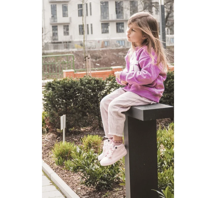 Dětské klasické vysoké tenisky Big Star LL374003 růžové Dětské klasické vysoké tenisky Big Star LL374003 růžové