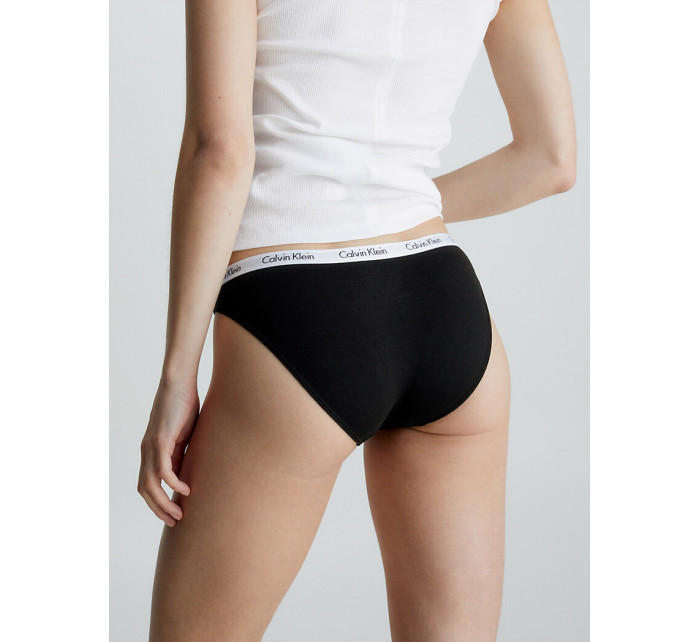 Dámske nohavičky 3 Pack Bikini Briefs Carousel 000QD3588EHVN čierna/biela/ľaliová - Calvin Klein