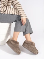 Exkluzívní dámské hnědé sněhule platforma Exkluzívní dámské hnědé sněhule platforma