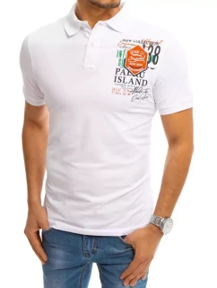 FashionStreet biele polo tričko s potlačou PX0370
