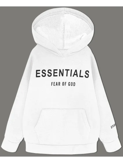 Hrubší bílá dámská klokaní mikina model 19742920 - MADE IN ITALY