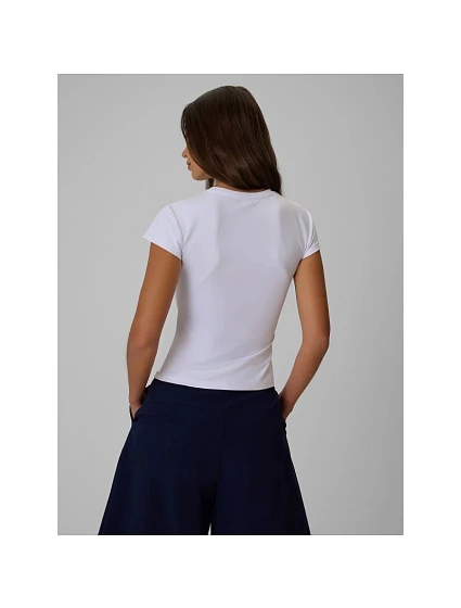 Dámské hladké tričko slim model 22276627 - 4F