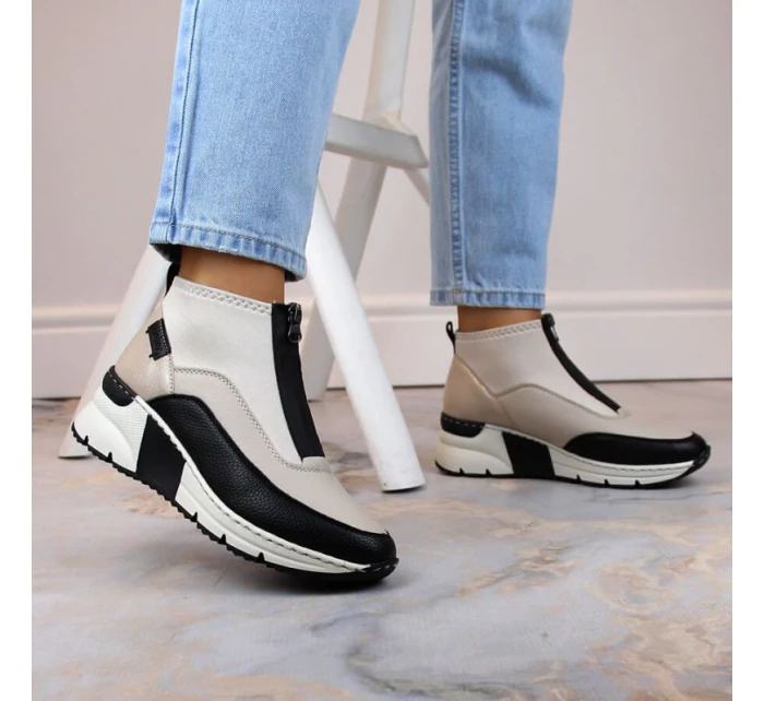 Rieker W béžová obuv model 21369727 - Big Star