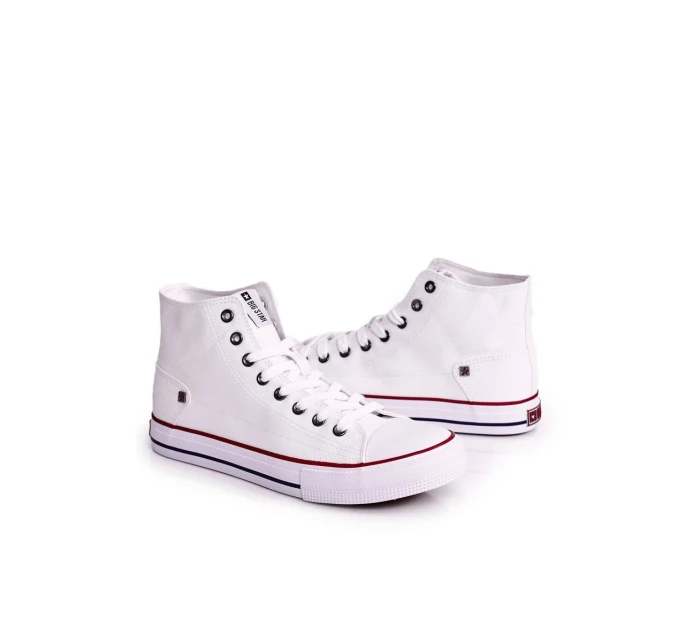 Pánské klasické vysoké tenisky BIG STAR model 21545604 Bílé - Big Star Shoes