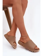 Dámské pantofle na platformě hnědé Olyria Dámské pantofle na platformě hnědé Olyria