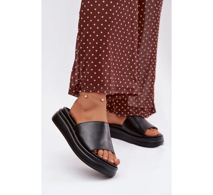 Dámské nazouváky na platformě Černé Tanelisse Dámské nazouváky na platformě Černé Tanelisse