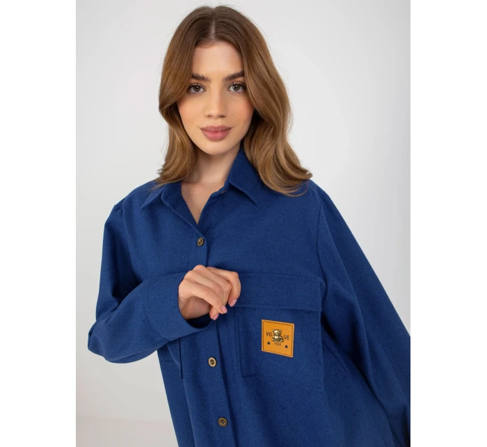 Dámska košeľa LK KS 509164.11 tmavo modrá - FPrice