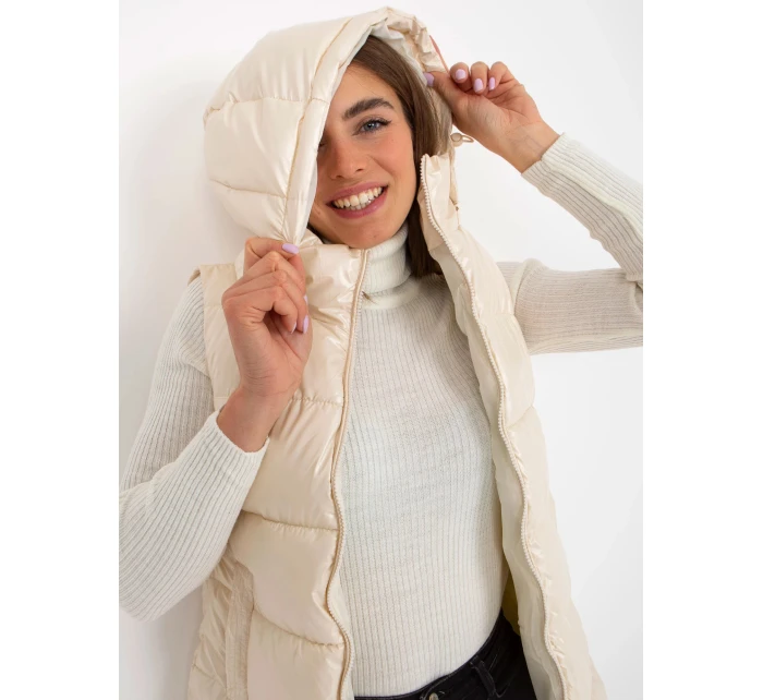 Dámská vesta NM KZ D2 model 19062140 ecru - FPrice Dámská vesta NM KZ D2 model 19062140 ecru - FPrice