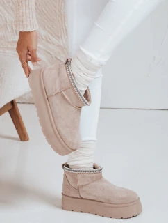 Dámské sněhule na platformě světle béžové Dstreet model 21992111 - FashionStreet