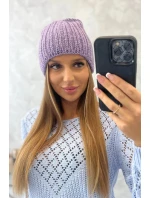 Dámská čepice Rebeka model 21798557 fialová - K-Fashion Dámská čepice Rebeka model 21798557 fialová - K-Fashion