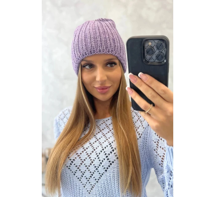 Dámská čepice Rebeka model 21798557 fialová - K-Fashion Dámská čepice Rebeka model 21798557 fialová - K-Fashion