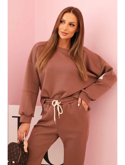 Súprava mikina + nohavice maslová čokoláda Súprava mikina + nohavice maslová čokoláda