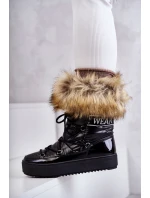 Dámské šněrovací boty do sněhu Černá model 21596340 - Boto Dámské šněrovací boty do sněhu Černá model 21596340 - Boto