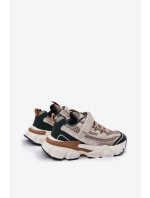 Sneakersy Buty Sportowe Dziecięce Na Rzep Beżowe Ronivelle