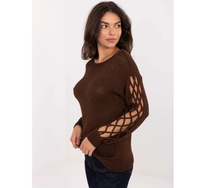 Sweter MI SW model 21334731 ciemny brązowy - FPrice