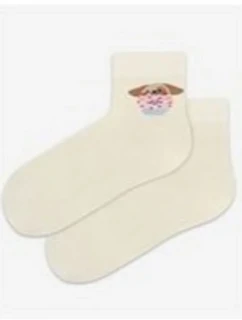 TENKÉ PONOŽKY FARBA 2-6 ROKOV DIEVČATÁ OFF WHITE 21-23
