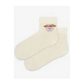 TENKÉ PONOŽKY FARBA 2-6 ROKOV DIEVČATÁ OFF WHITE 21-23