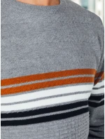 Pánský pruhovaný šedý svetr Dstreet model 21994032 - FashionStreet