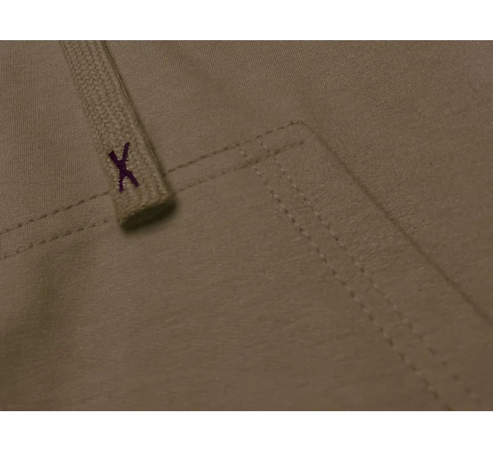 Tmavobéžová krátka mikina s kapucňou (8B939-91) Tmavobéžová krátka mikina s kapucňou (8B939-91)