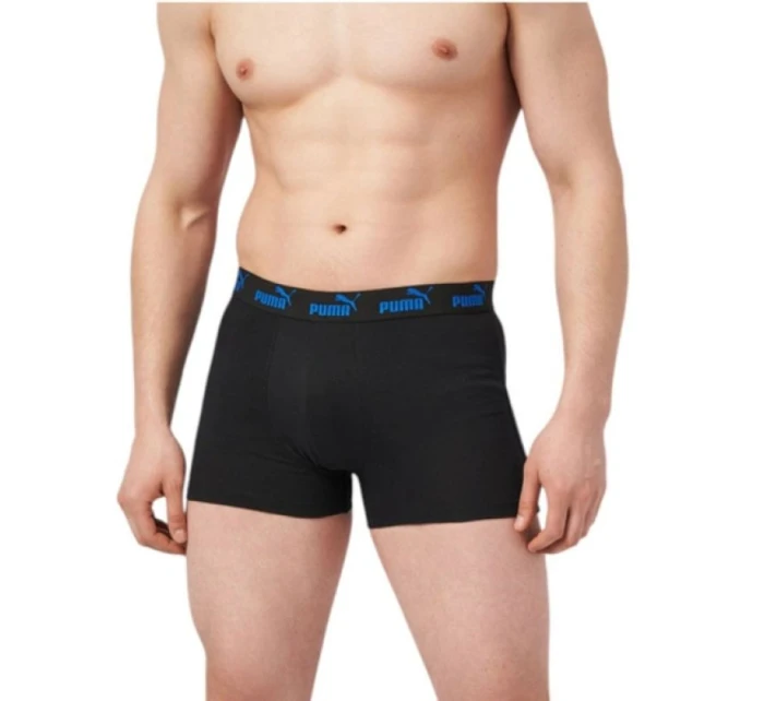 Pánské boxerky Puma 2-Pack modré černé pohodlná bavlna Pánské boxerky Puma 2-Pack modré černé pohodlná bavlna