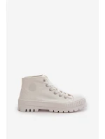 Trampki Damskie Z Cholewką Za Kostkę Big Star OO274009 Białe