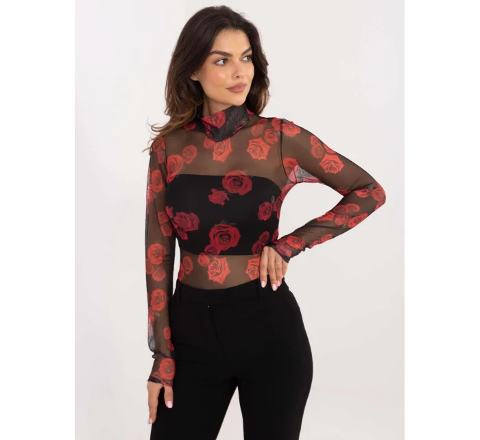 Blúzka DHJ BZ 18275 2.61 čierna a červená Blúzka DHJ BZ 18275 2.61 čierna a červená