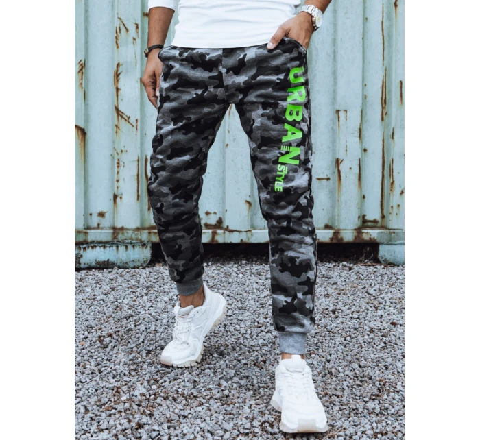 Pánske tepláky s moro antracitovou potlačou FashionStreet UX4441