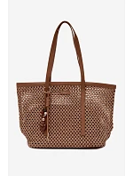 Pletená taška typu s přívěskem světle hnědá model 22111690 - Flora&Co