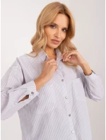 Koszula BP KS model 19688874 biało szary - FPrice Koszula BP KS model 19688874 biało szary - FPrice